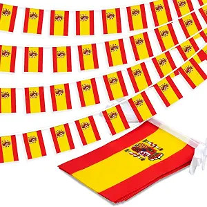 Spain String Flag Pennant Banner, Small Mini Spanish Flags Bunting Banner, National Country Decor... | Amazon (US)
