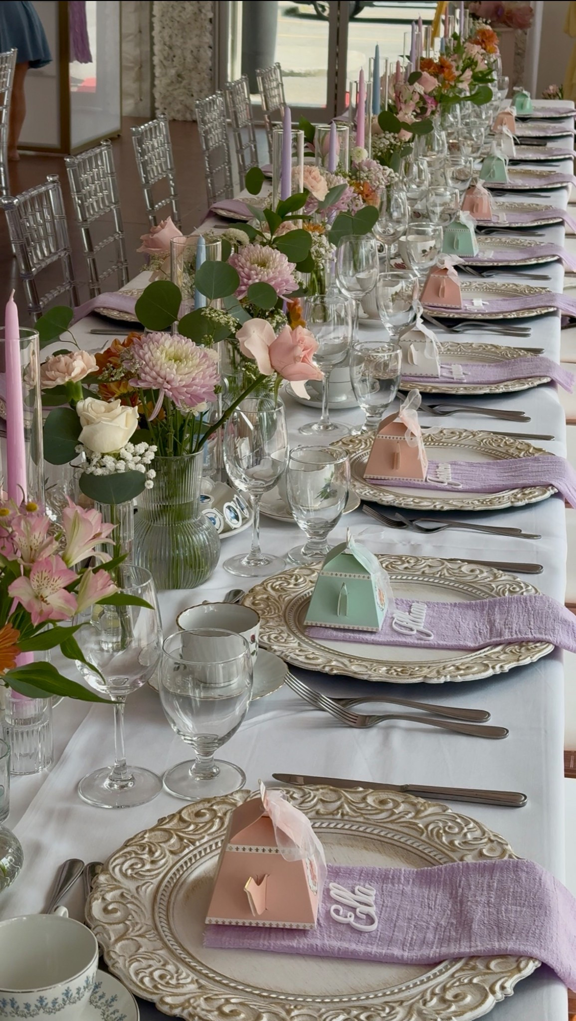 Bridal shower tea party tablescape 🫖🌸💖 #partydecor #tablescape 