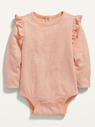 Ruffled Long-Sleeve Bodysuit for Baby | Old Navy (US)