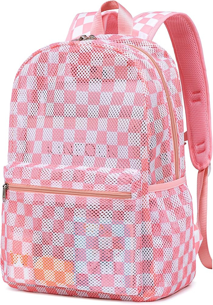 CAMTOP Mesh Backpack for Kids Girls Semi-TransparentSee Through Sturdy School Bookbag Casual Dayp... | Amazon (US)