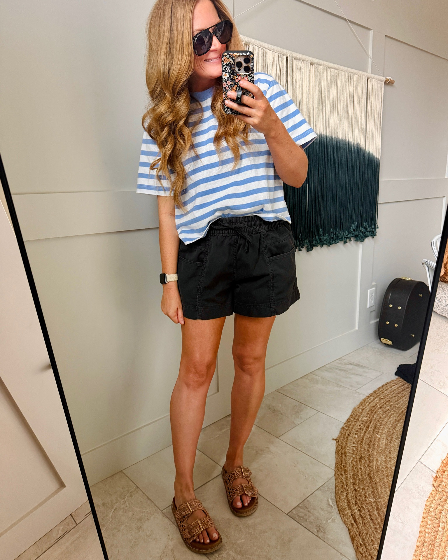 Drawstring shorts from Aerie that I'll be wearing ALL summer! They are lightweight and don't squeeze you! Wearing my normal M in everything. Right now they are having a BOGO sale 🙌🏼.

#LTKmomlife #LTKOver40
