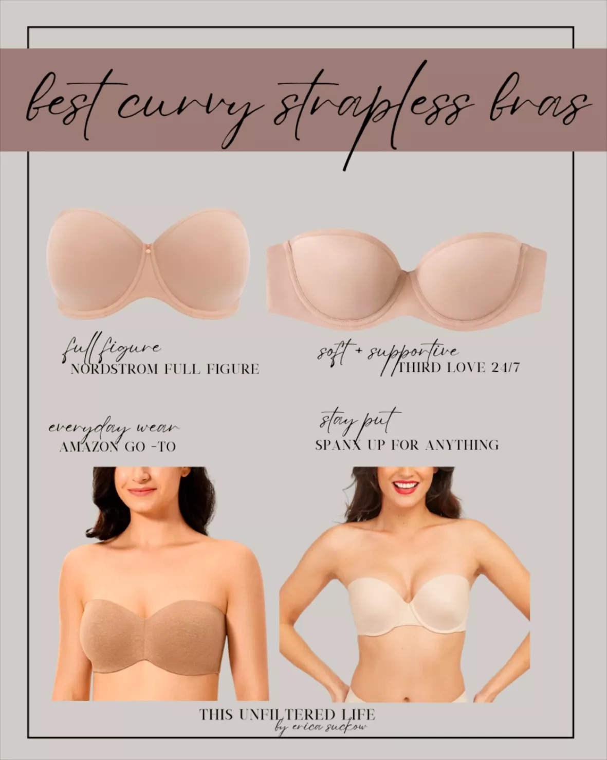 7 Types of Strapless Bras and When to Wear Them