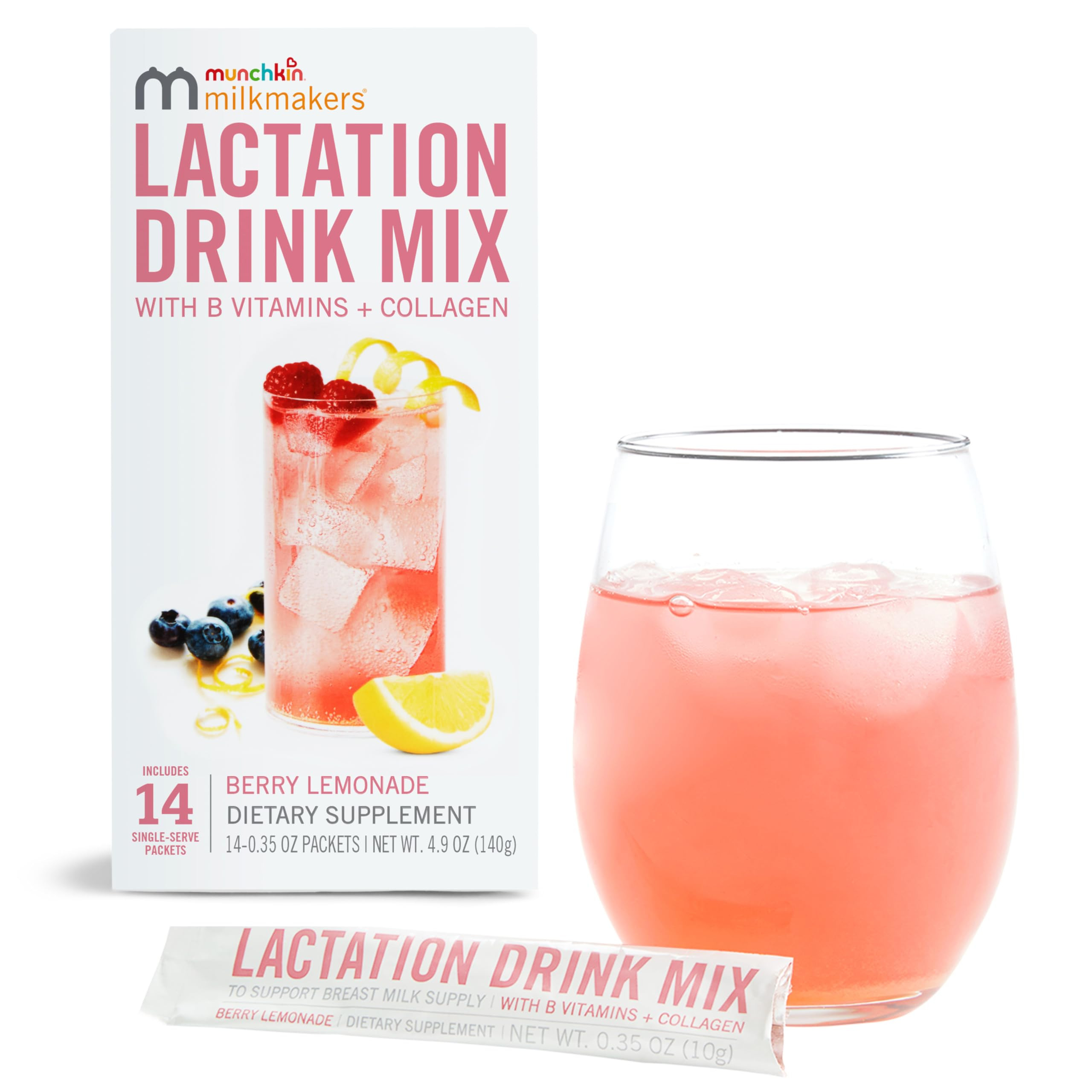 Munchkin® Milkmakers® Lactation Drink Mix Supplement with B Vitamins/Collagen/Fenugreek & Milk ... | Amazon (US)