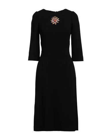 Dolce & gabbana Woman Midi dress Black Size 2 Wool, Brass, Silk, Glass | YOOX (US)