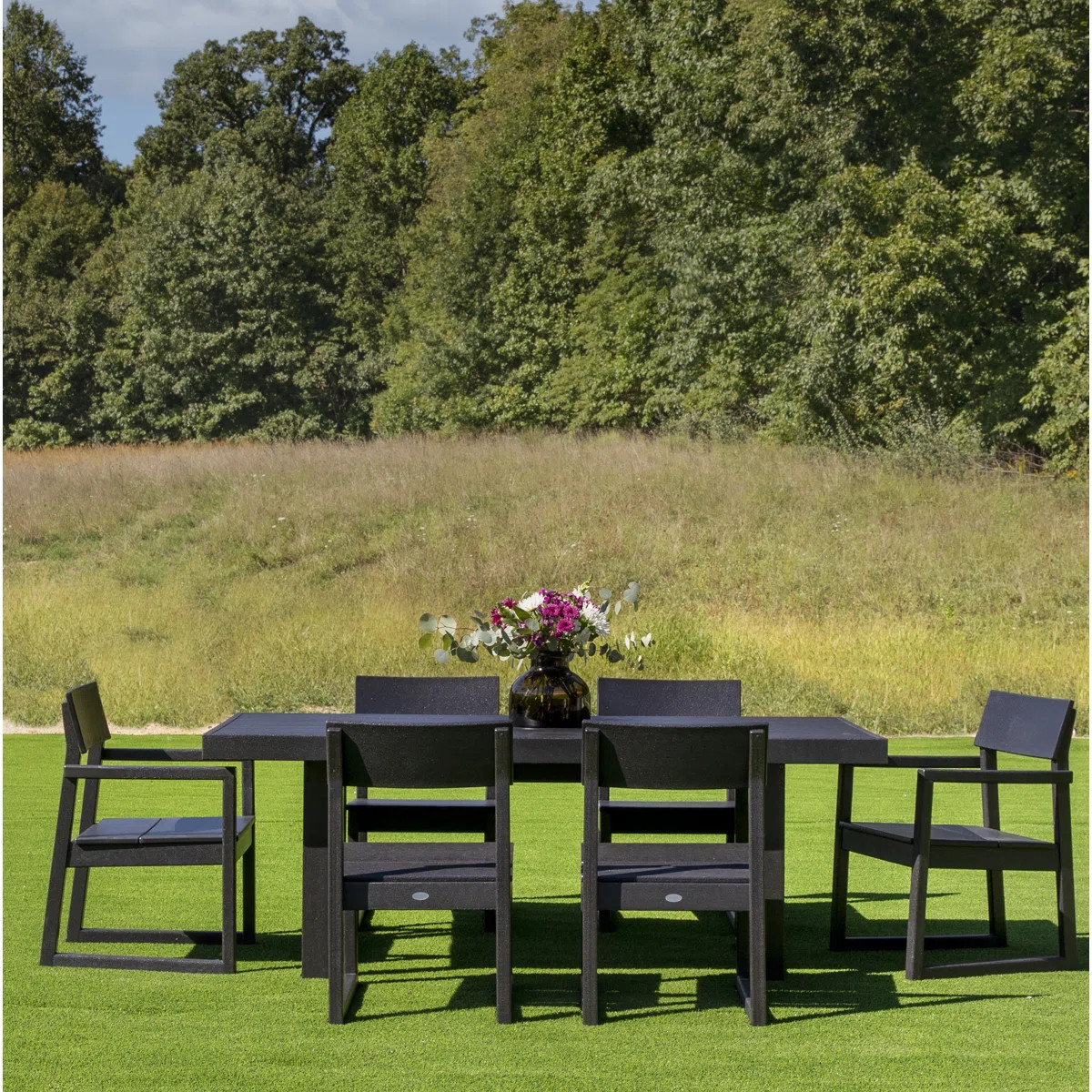 Edge Rectangular 6-Person 78'' Long Dining Set (Set of 7) | Wayfair North America