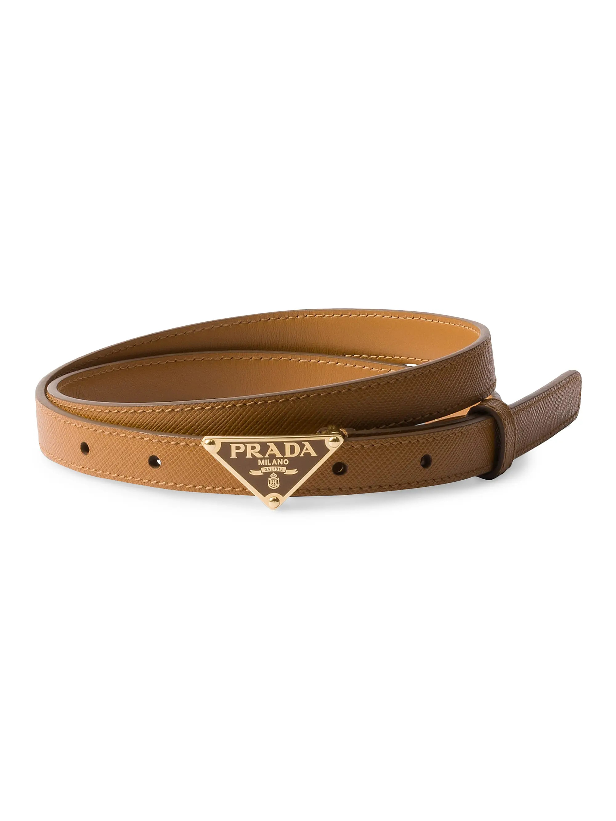 Prada Saffiano Leather Belt | Saks Fifth Avenue | Saks Fifth Avenue