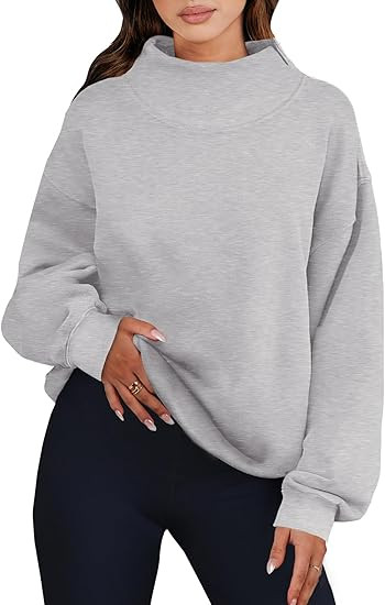 ANRABESS Womens Oversized Sweatshirts Turtleneck Pullover Long Sleeve Hoodies Tops 2025 Fall Fash... | Amazon (US)