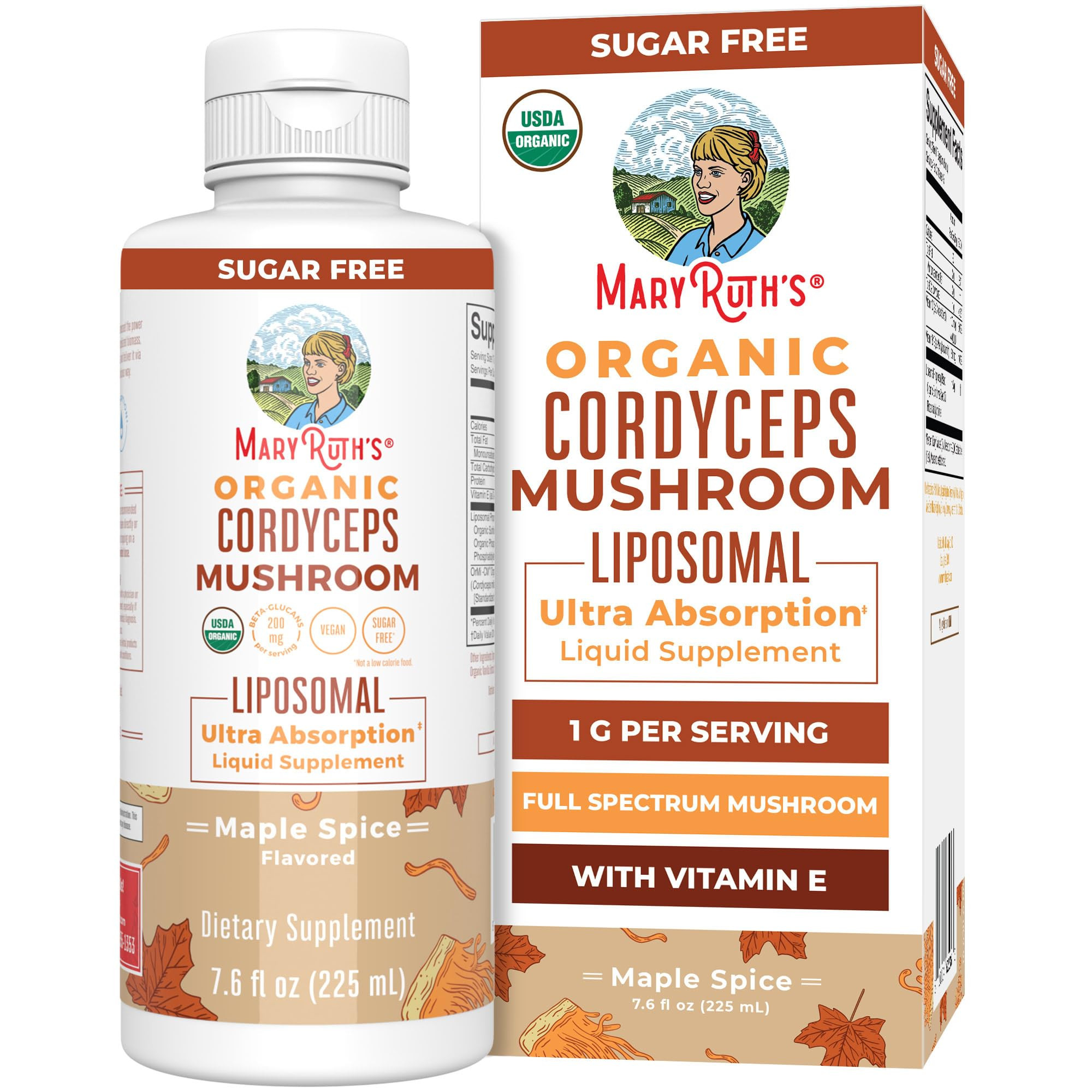 MaryRuth Organics Cordyceps Mushroom Supplement | Ultra Absorption Liposomal | Full Spectrum Mush... | Amazon (US)