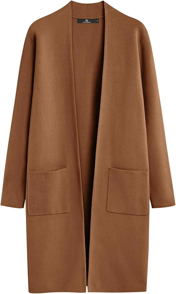 LILLUSORY Women's Long Cardigan Sweaters Lightweight Fall Coatigan Jacket Trendy 2024 Oversized S... | Amazon (US)