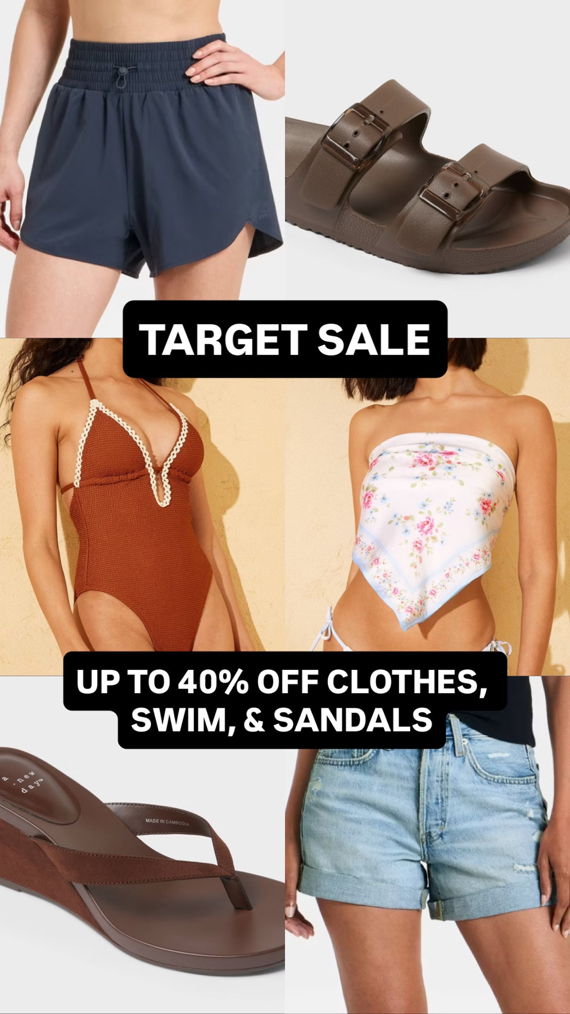 Memorial Day Sale  ✨ Target up to 40% off clothes, swim, & sandals

Sale Alert. Sale Weekend. Memorial Day. MDW. Summer.

#LTKSeasonal #LTKSaleAlert