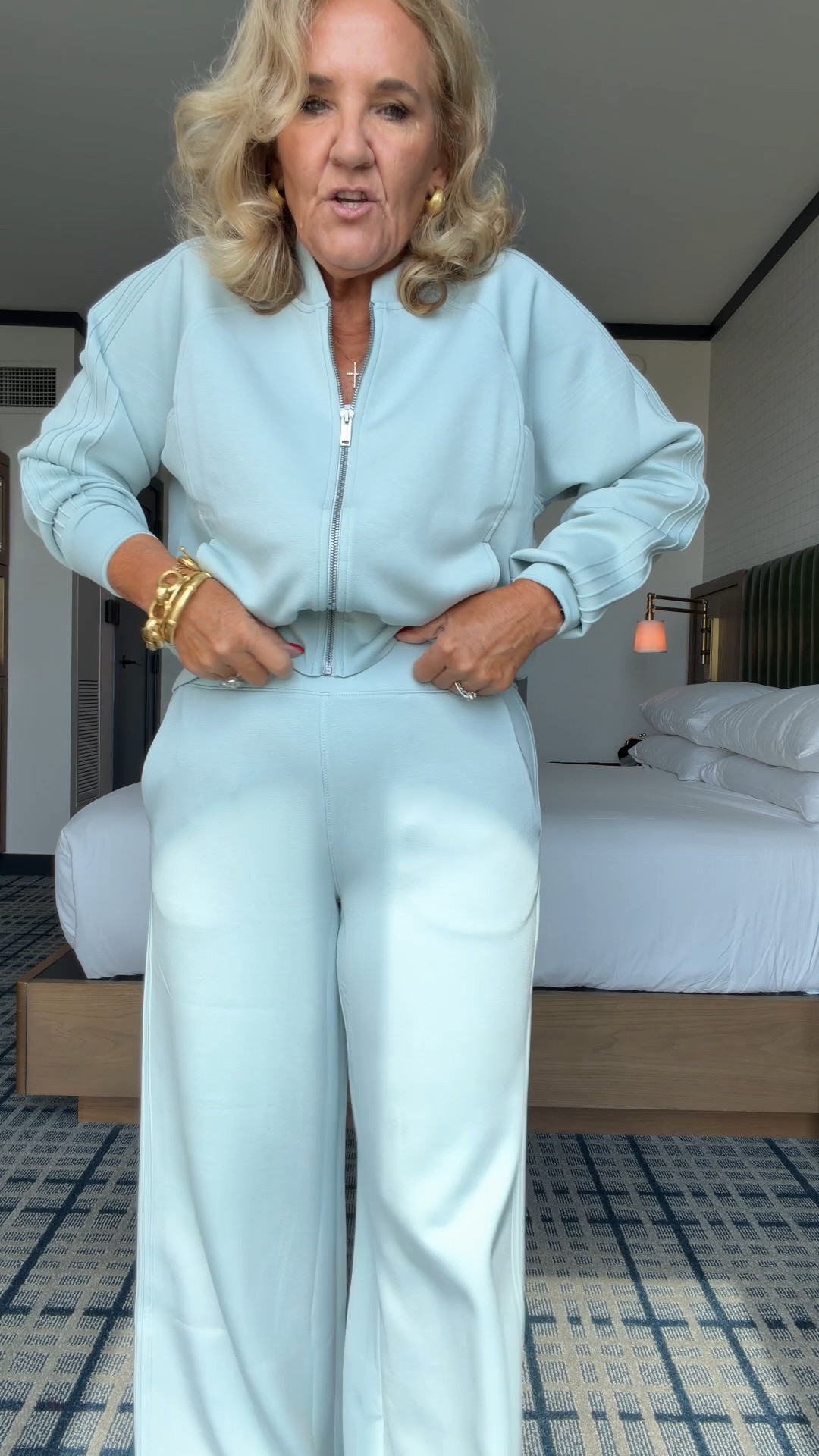 @Spanx air essential new arrivals! And it’s 25% off with code AE25 
I wear a size medium petite in bottoms, med it tops and dresses 

The entire line of our essentials is on sale. There are a couple of new items launching tomorrow which I will be sharing but if there’s something you know you want today like the new colors or this jumpsuit I would definitely get it. This jumpsuit was gifted to all creators and so everyone’s gonna be sharing it and it’s gonna sell quick.

#LTKCon #LTKSaleAlert #LTKPetite #LTKOver40 #LTKTravel