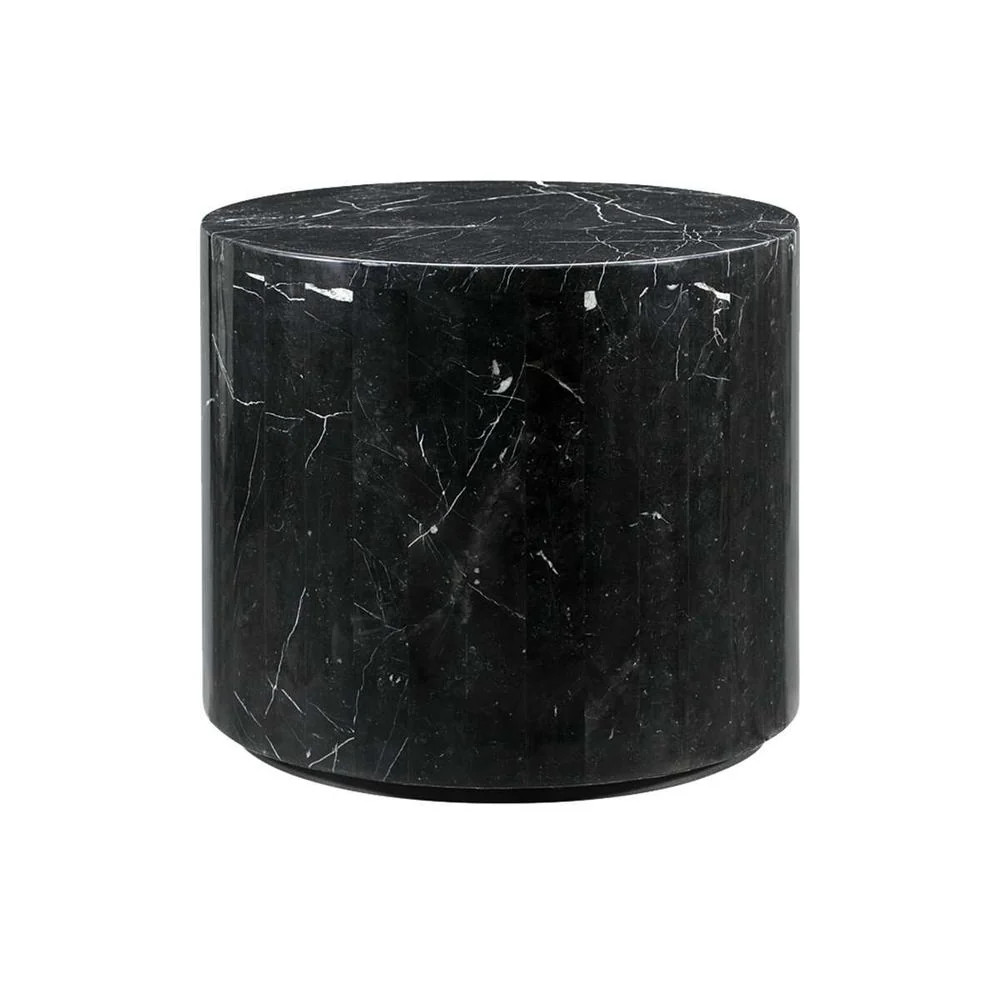 Nero Marquina Marble Side Table | France and Son