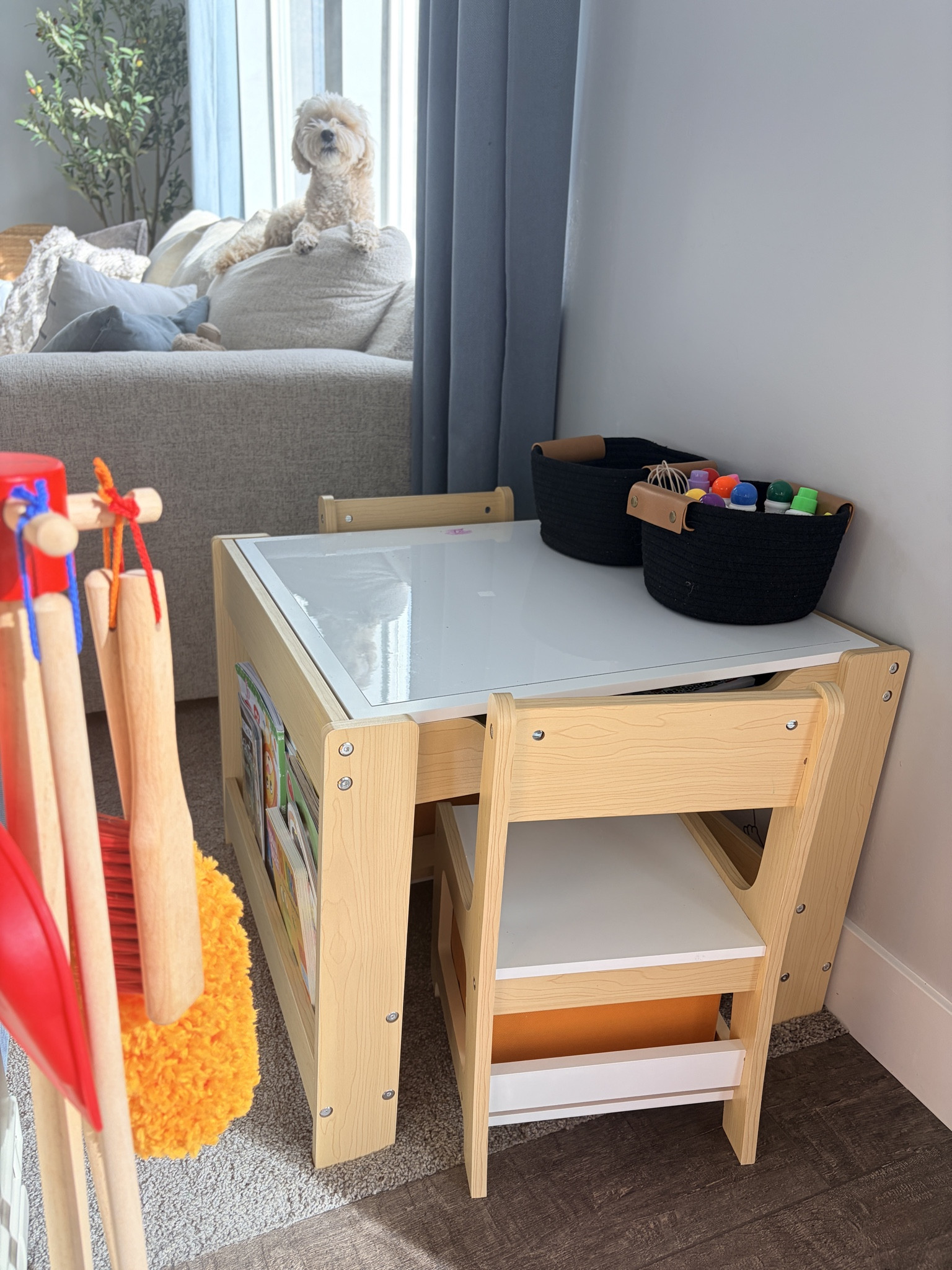 Kids corner set up in our living room 

#LTKFamily #LTKKids