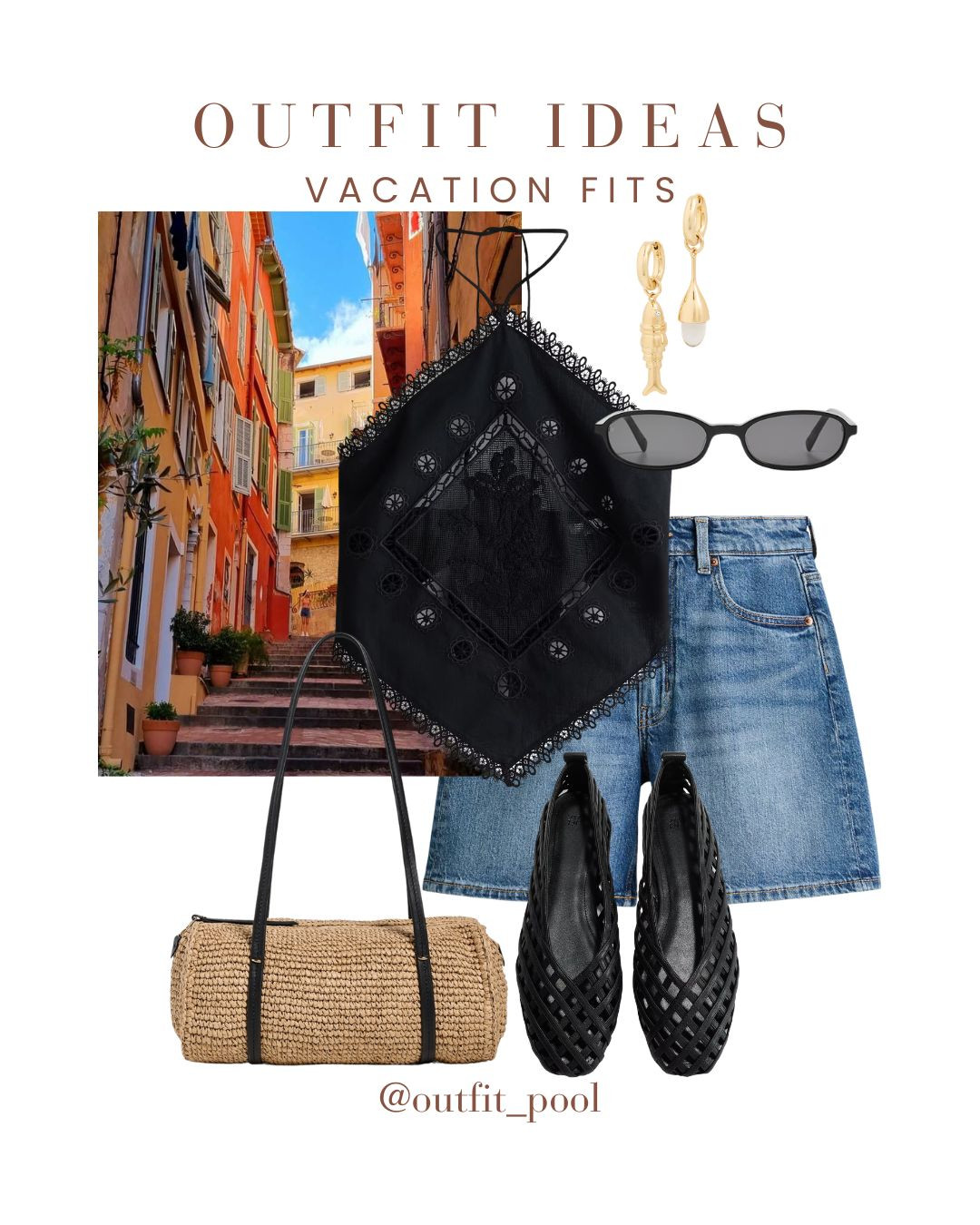 4 vacation outfits you need to pack ✨ Serving effortless vacation looks that take you from beach days to sunset dinners 🙌 1️⃣ Matching beige set — minimal, chic, and perfect for travel days 2️⃣ Linen pants + burgundy top — breezy and elevated for exploring 3️⃣ Black napkin top + denim shorts — cool, casual, and perfect for daytime 4️⃣ Polka dot bikini + cover-up — beach-ready and so cute Easy, stylish, and totally mix-and-match friendly — your vacation wardrobe = sorted 💫 To shop these outfits, check the LTK shop link in bio 🛍️💌 (Vacation Outfits, Vacation Outfit Ideas, Travel Outfit Inspiration, Summer Vacation Style, Beach Vacation Outfit, Resort wear Looks, Euro Summer Outfits, Tropical Vacation Style, Coastal Chic Outfit, Holiday Outfit Ideas, Travel Capsule Wardrobe, Lightweight Summer Outfits, Linen Outfits, Matching Sets, Poolside Outfit, Day to Night Vacation Outfit, Chic Travel Style, Neutral Vacation Outfits, Effortless Summer Style, Weekend Getaway Outfit) 

 #LTKgrwm #LTKTravel