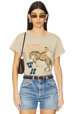 DAYDREAMER Willie Nelson Horse Called Music Reverse Gf Tee in Desert Sage from Revolve.com | Revolve Clothing (Global)
