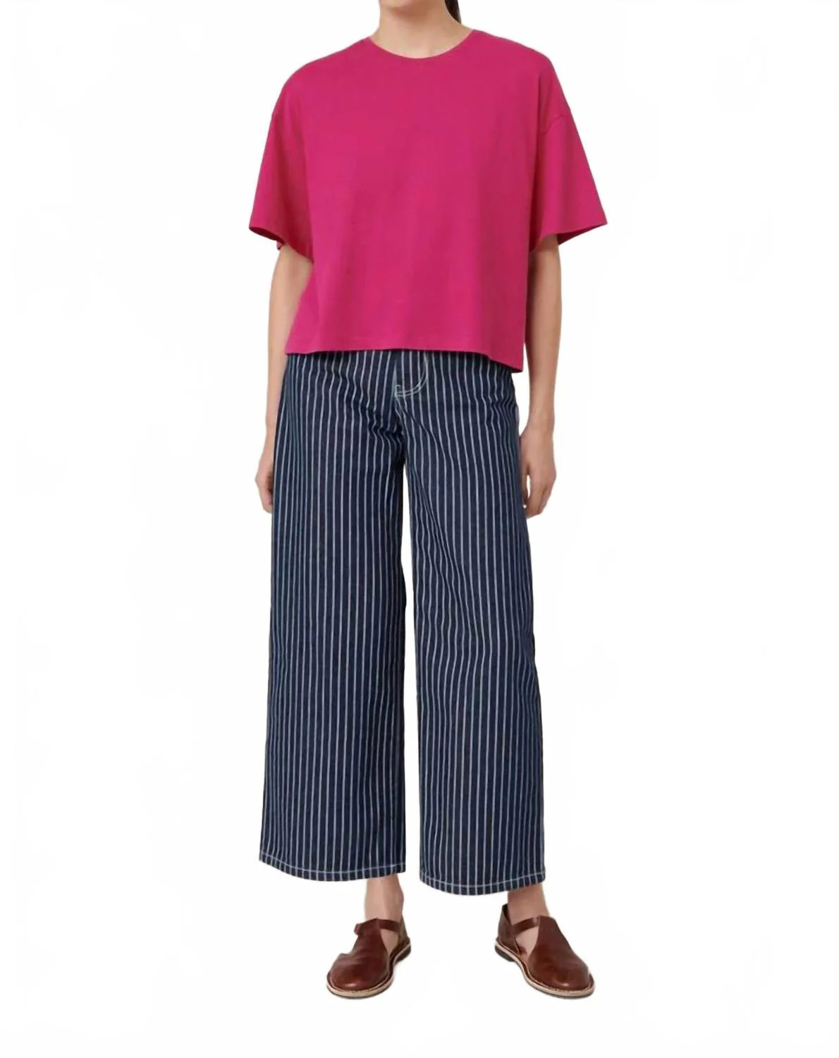 Light Boxy Tee In Magenta | Shop Simon