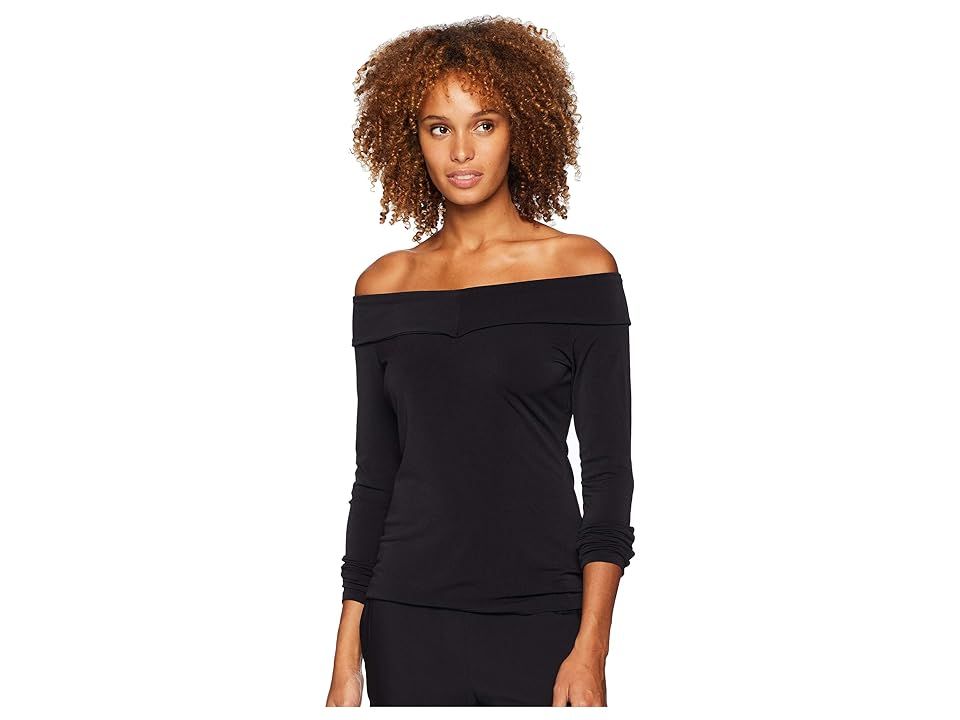 eci Off the Shoulder Top (Black) Women's Clothing | 6pm
