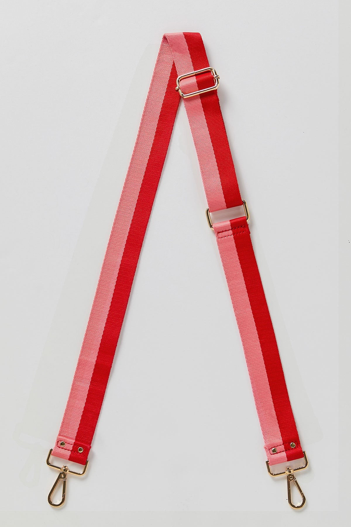1.5" Wide Pink/Red Stripe Bag Strap | Social Threads