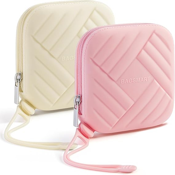 BAGSMART 2 PCS Silicone Headphone Organizer Case and Cable Ties, Small Purse Organizer Pouches Ca... | Amazon (US)