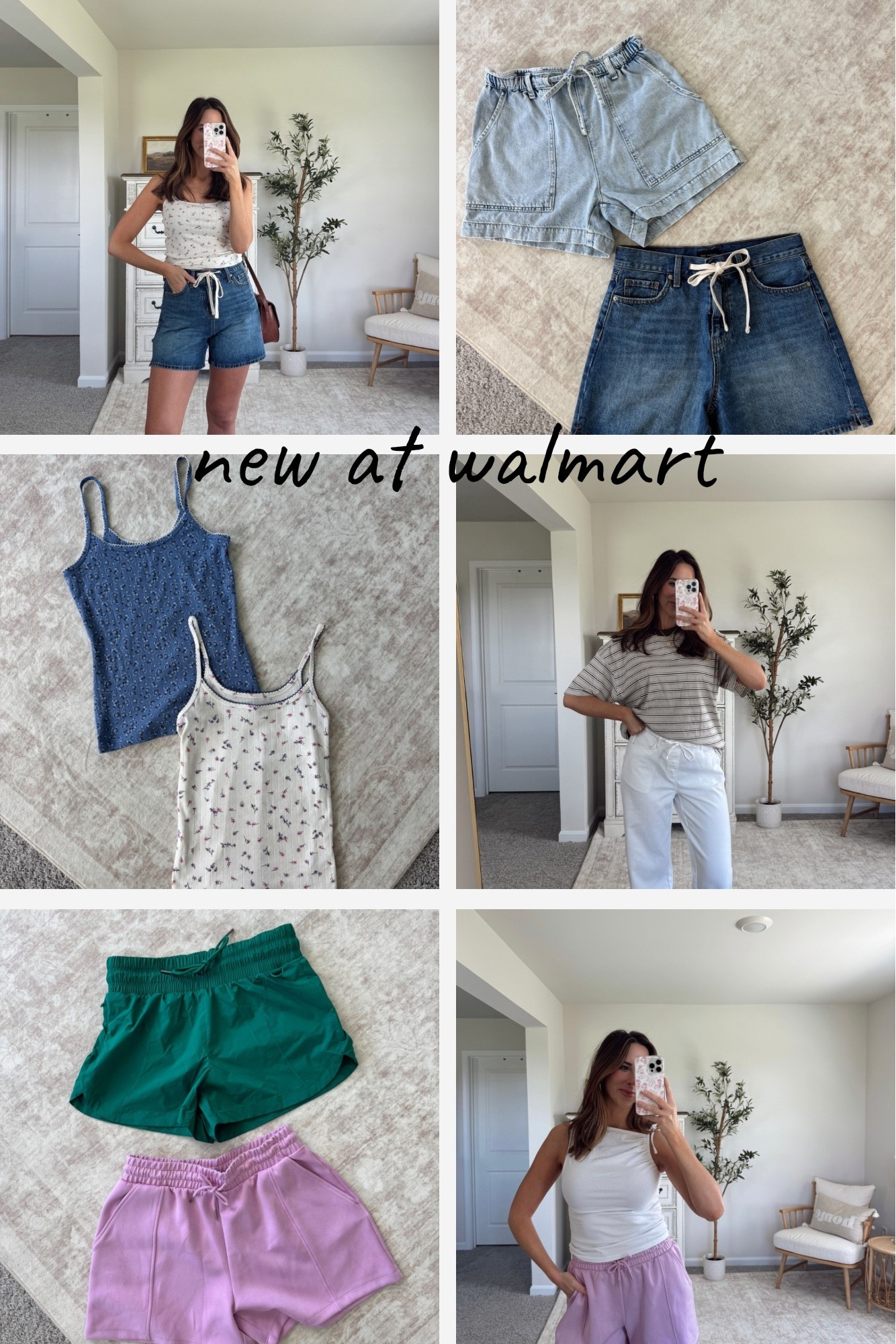 WALMART HAUL ☀️
everything is TTS unless noted below ⬇️

for reference: 5’9” | 145 lbs | usually size 6 / M(medium or small tall in pants)

Athletic Works shorts — wearing my TTS M, but they run a little big. I have them folded over in the video! If you don't want to style them that way, I'd recommend sizing down one. I could've worn a S 

Scoop white dainty top — size S(recommend sizing down one from your TTS!)

#LTKSaleAlert #LTKootd #LTKTall
