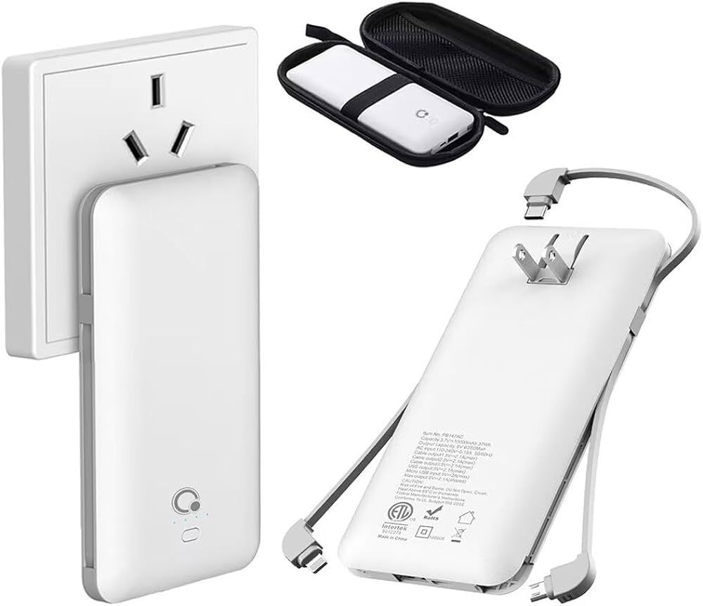 10000mAh Portable Charger, Q Ultra Slim USB C Power Bank, 4 Output Dual Input External Battery Pa... | Amazon (US)