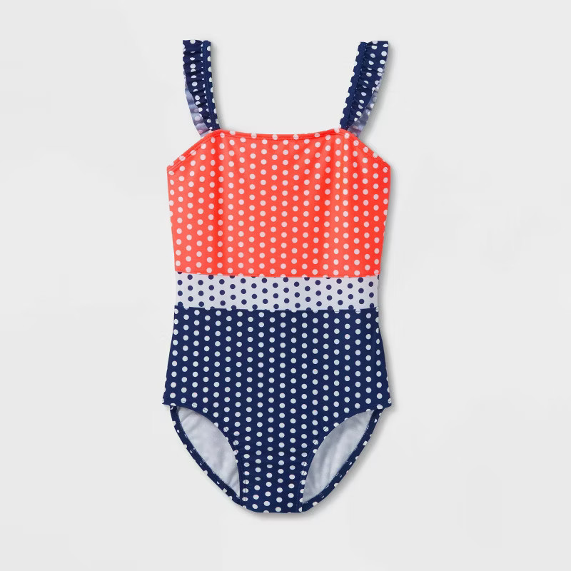 Girls' Polka Dots One Piece Swimsuit - Cat & Jack™ | Target
