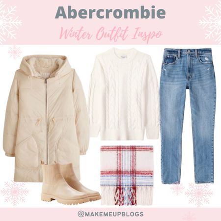 Abercrombie winter outfit inspo - 20% off at checkout ❄️ winter puffer coat, cozy sweater, plaid scarf, and more

#LTKSeasonal #LTKstyletip #LTKxAF