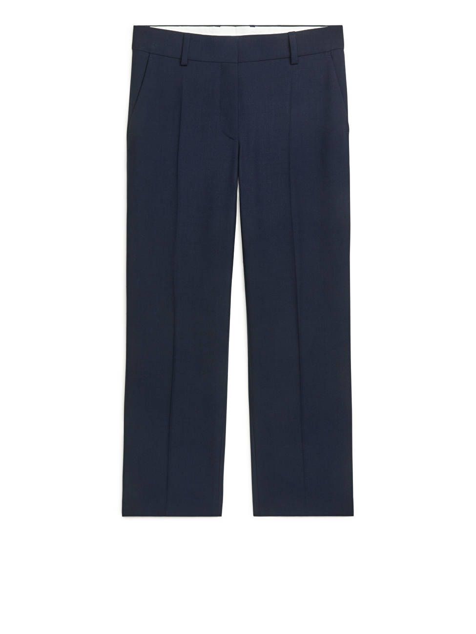 Cropped Wool Blend Twill Trousers | ARKET