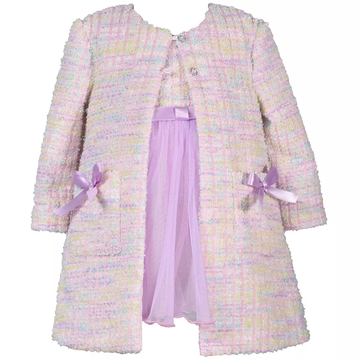 Baby & Toddler Girl Bonnie Jean Dress & Boucle Coat Set | Kohl's