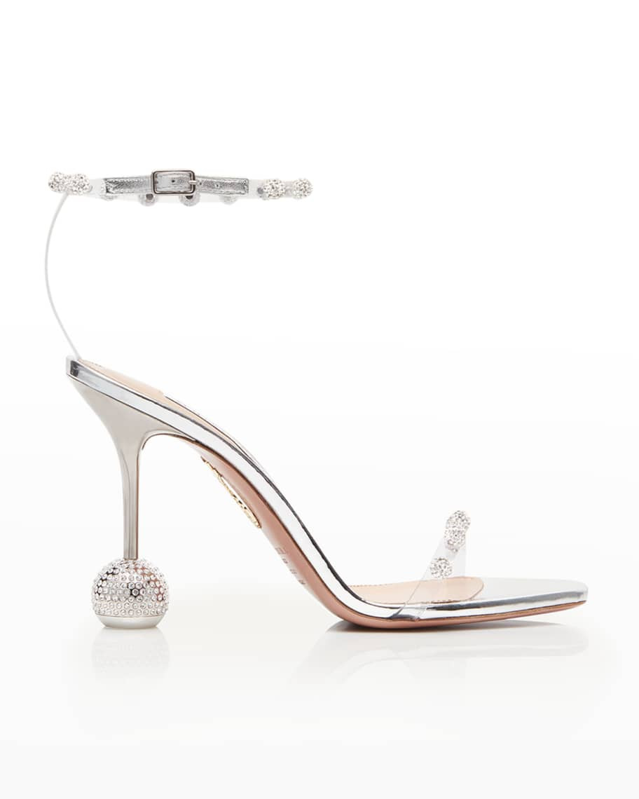 Aquazzura Secrets Crystal Ball-Heel Sandals | Neiman Marcus