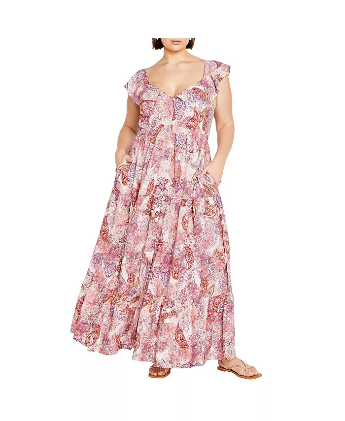 CITY CHIC Plus Size Blushing Beauty Maxi Dress - Macy's | Macy's
