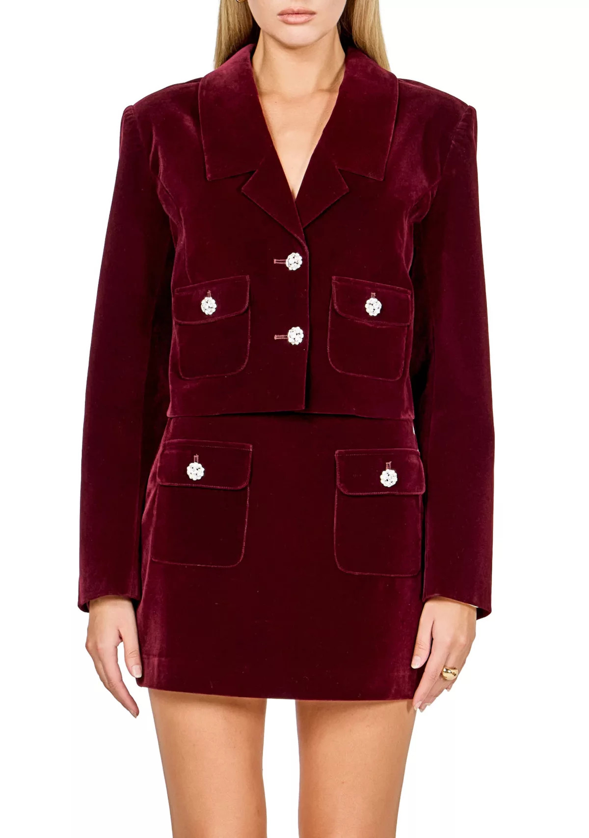 Cropped Collared Blazer | Belk