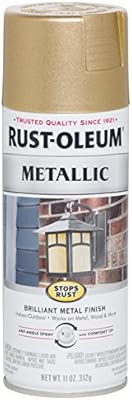 Rust-Oleum 286524 Stops Rust Metallic Spray Paint, 11 oz, Warm Gold | Amazon (US)