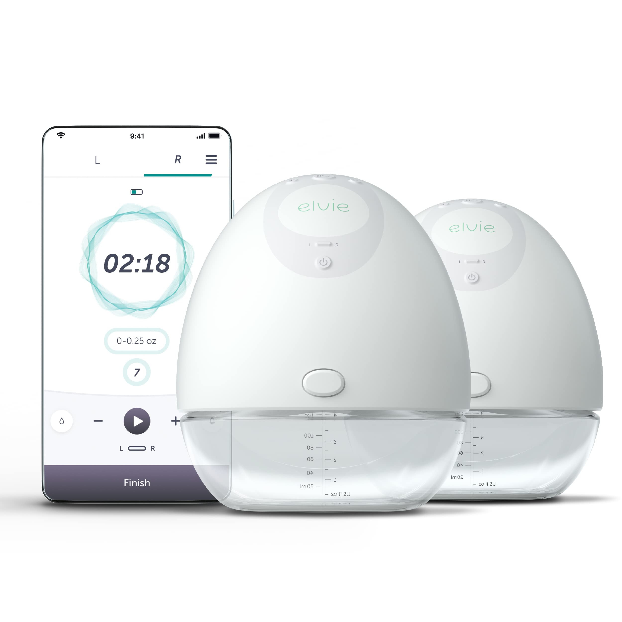 Elvie Breast Pump - Double, Wearable Breast Pump with App - The Smallest, Quietest Electric Breas... | Amazon (US)