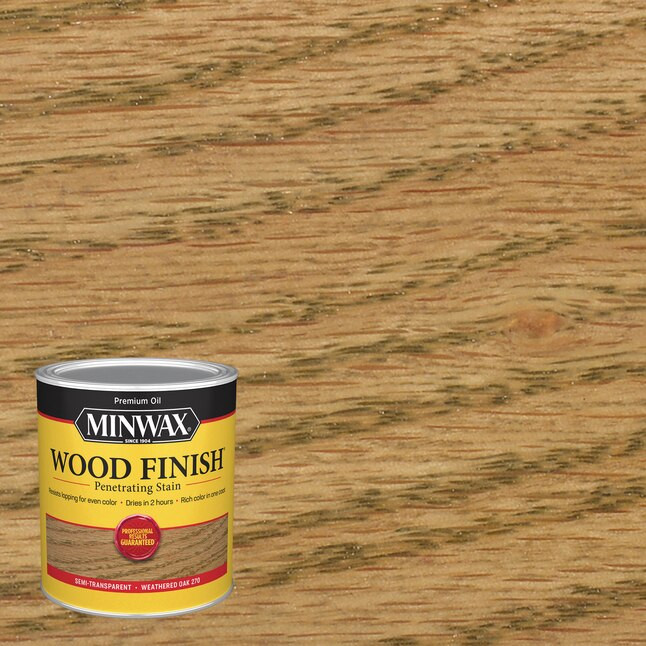 Minwax  Wood Finish Oil-Based Weathered Oak Semi-Transparent Interior Stain (1-Quart) | Lowe's