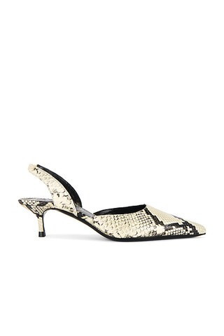 Staud Sebastian Slingback in White Snake - White. Size 38.5 (also in 36, 36.5). | FWRD 