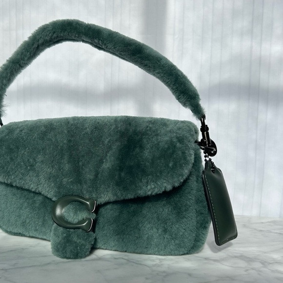 Brand new Coach  green shearling shoulder bag.Beautiful!! | Poshmark