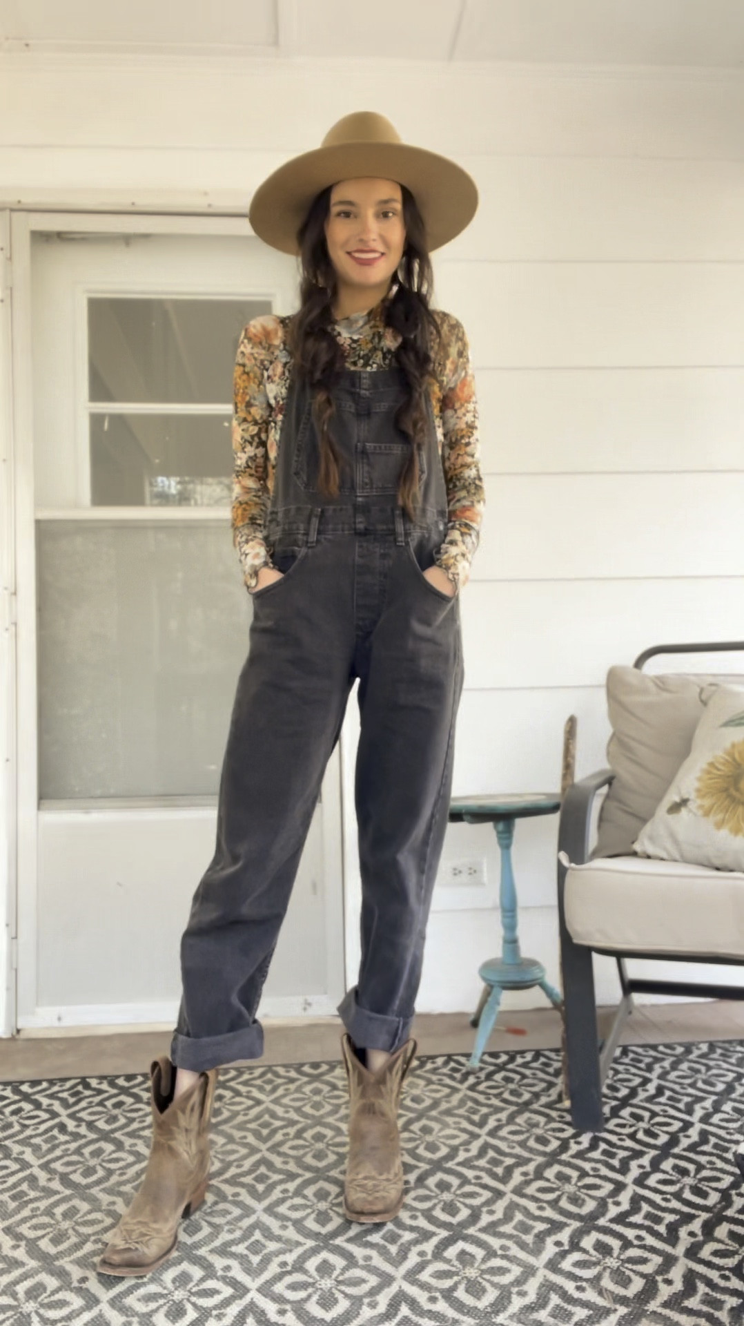 Hat - GigiPip
Earrings - SHEIN
Top - Ivory Buck Boutique
Overalls - Free People
Boots - Lane

#LTKStyleTip #LTKFindsUnder50 #LTKMostLoved

#LTKShoeCrush #LTKFindsUnder100 #LTKWatchNow