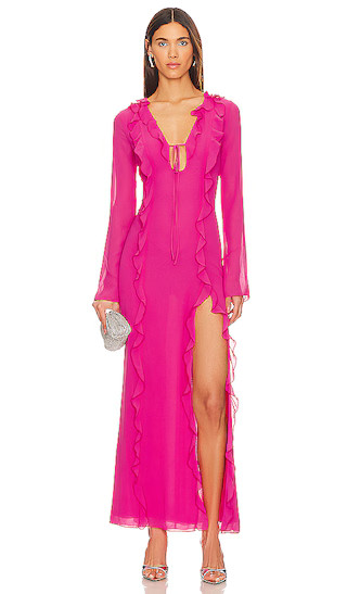 Janvi Maxi Dress in Hot Pink | Revolve Clothing (Global)