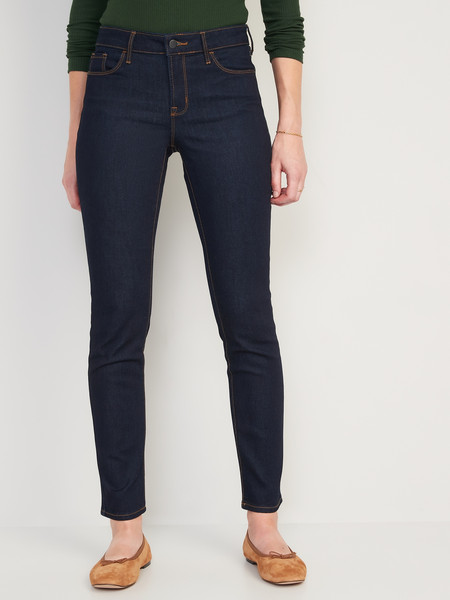 Mid-Rise Power Slim Straight Jeans for Women | Old Navy (US)