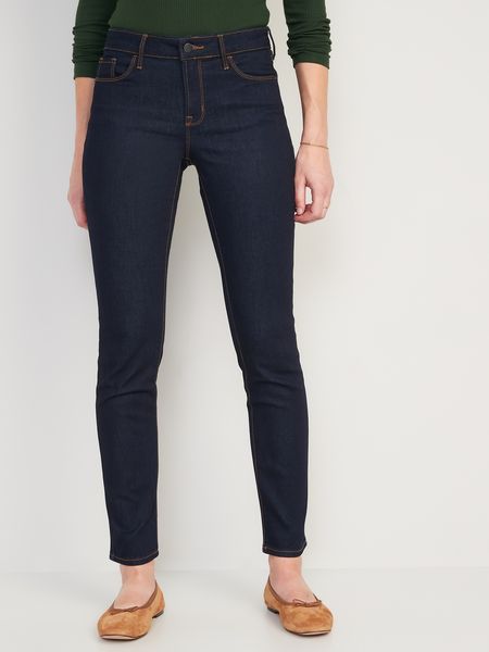 Mid-Rise Power Slim Straight Jeans for Women | Old Navy (US)