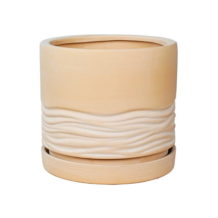 Better Homes & Gardens Terry 8.2" x 8.2" x 8" Terracotta Planter, Red | Walmart (US)