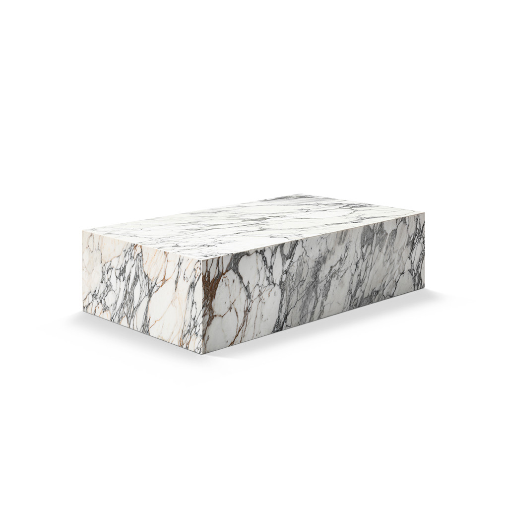 Kaia Marble Plinth Block Large Coffee Table | Eternity Modern