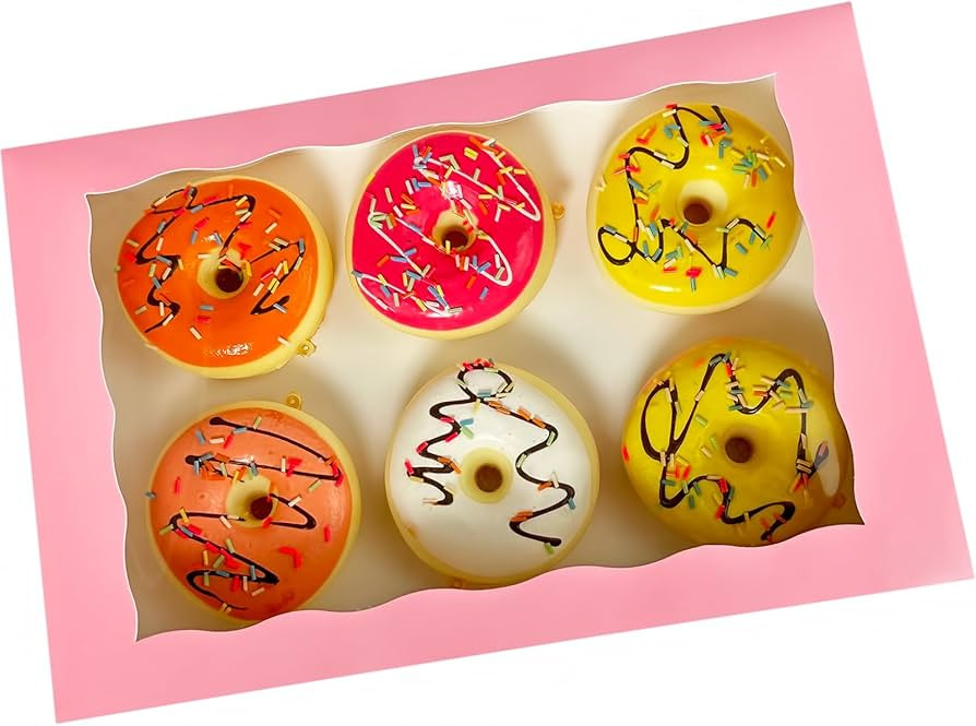 15-Pack Pink Pastry Bakery Box 12x8x2.5inch,Large Donuts,Muffins,Cookies Boxes with PVC Window - ... | Amazon (US)