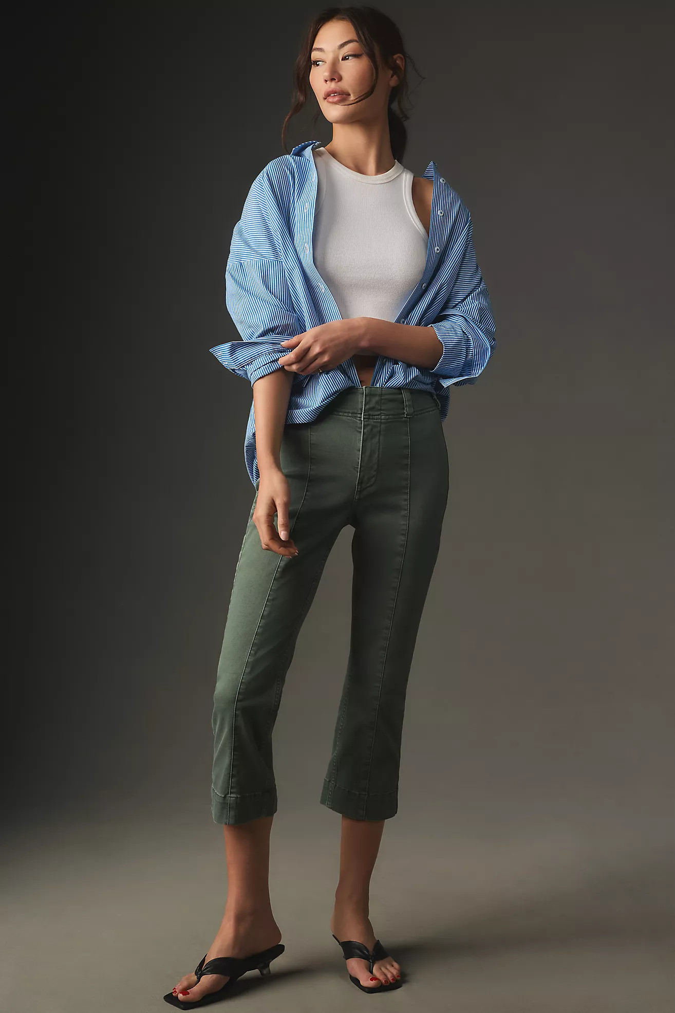 Pilcro 70s Slim Crop Pants | Anthropologie (US)