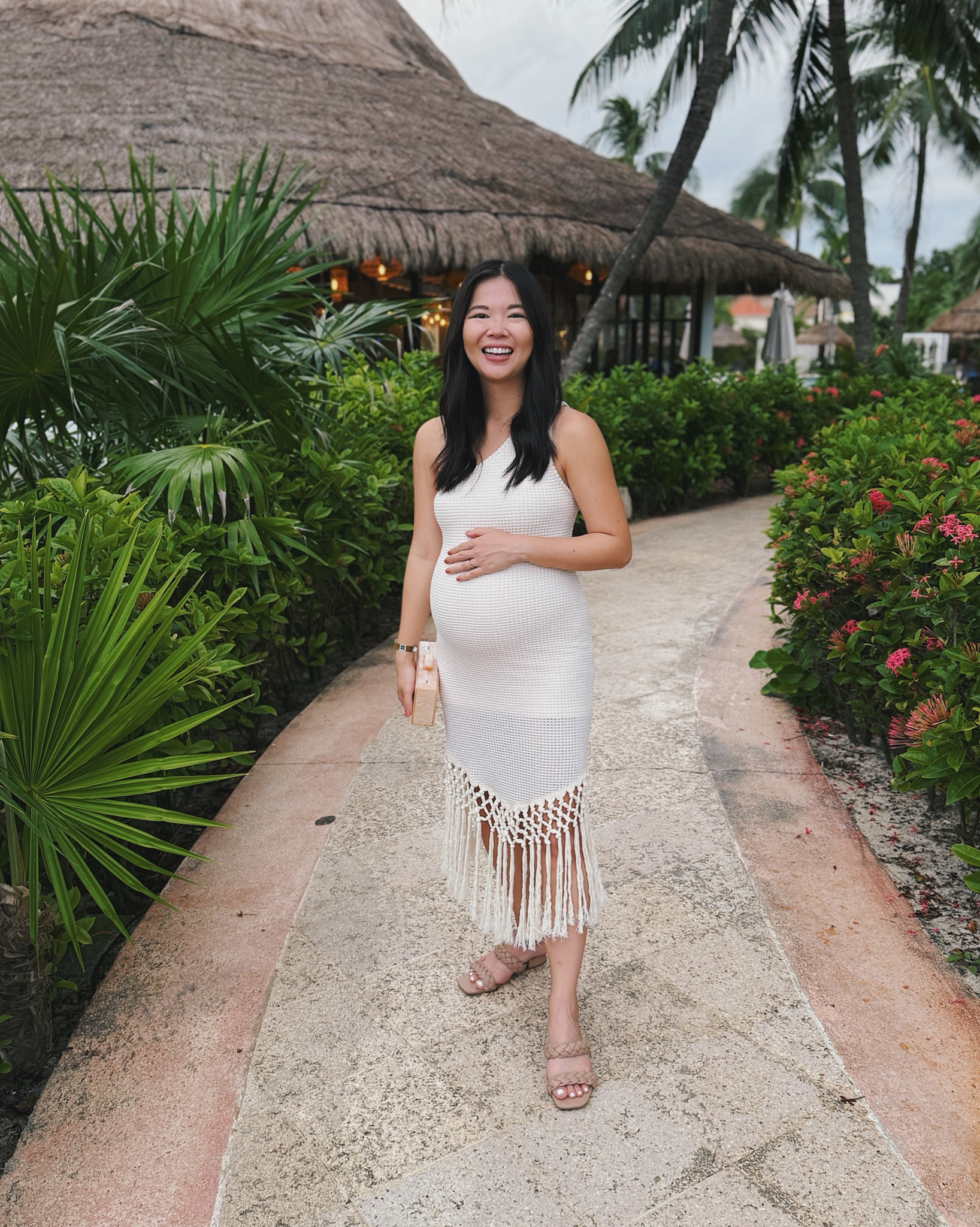 One shoulder dress with tassels (S)
One shoulder maternity dress
One shoulder vacation dress
Acrylic clutch
Braided sandals (TTS)
Maternity outfit
Babymoon outfit
Maternity photos dress
Amazon dress
Amazon fashion 

#LTKBump #LTKStyleTip #LTKFamily