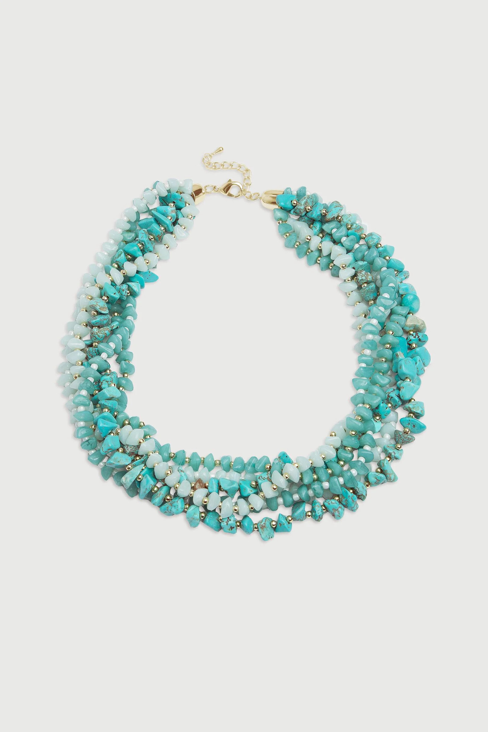 Turquoise Beaded Multi Necklace | Saachi