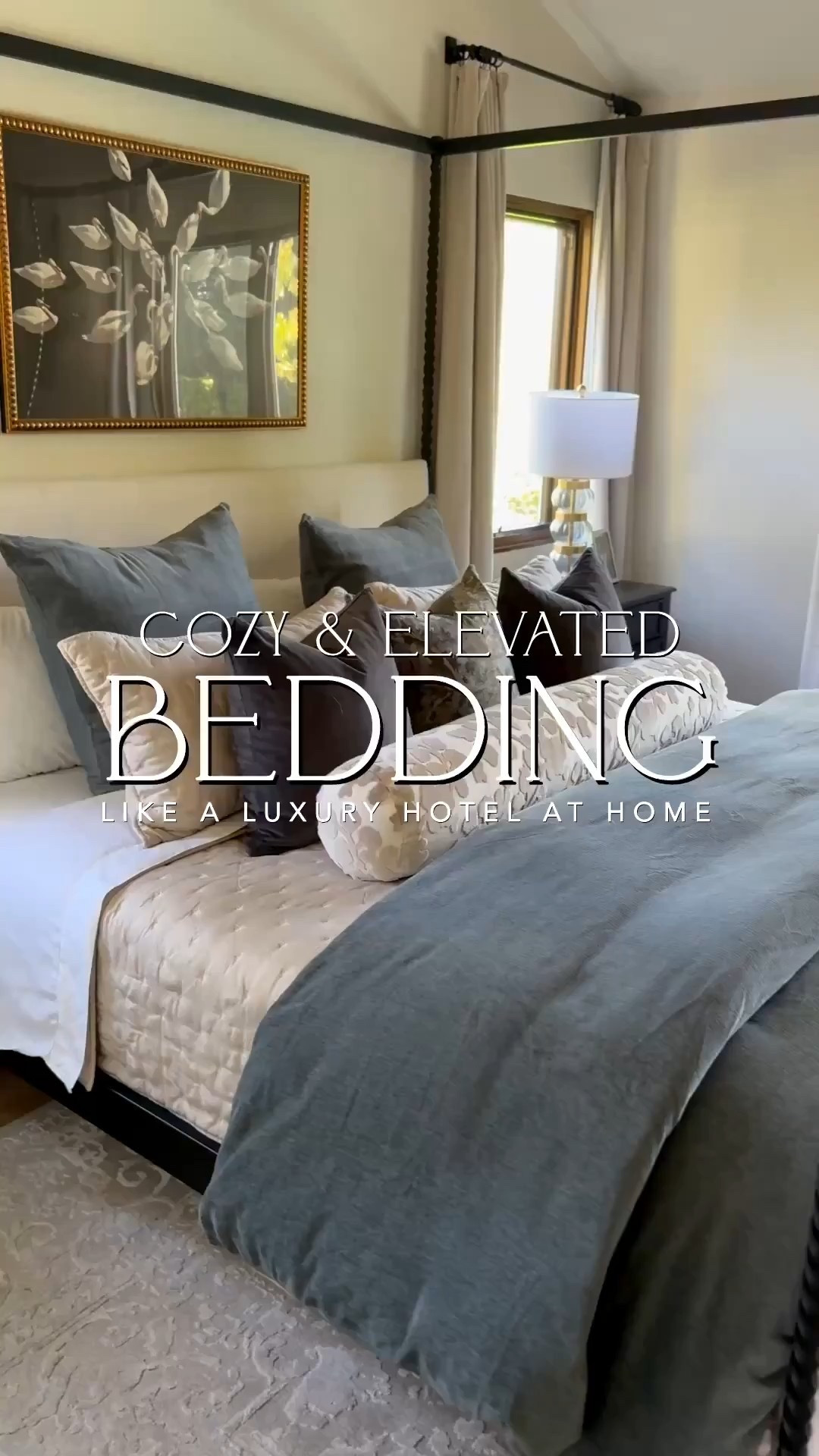 Cozy elevated bedding for that luxury hotel at home look and feel! These pieces are SO COZY and worth every penny. Don’t skip the mattress topper, trust me! And this new duvet cover is the most gorgeous fabric with such a luxe look!

Duvet Cover: Steel Blue
Insert: Ultra Plush
Quilt: Sand
Velvet Pillows: Ebony
Lumbar: 9”x48” with a 10”x48” insert 

#LTKHome #LTKvlog #LTKSaleAlert