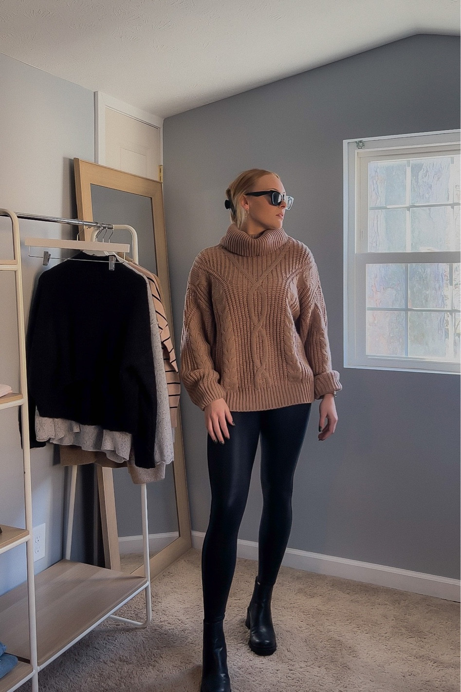 Actual sweater is from a local boutique but linked similar! 

spanx, leggings, fall outfit, winter outfit, style, fashion, faux leather leggings 

#LTKsalealert #LTKfit #LTKSeasonal