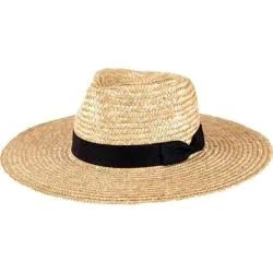 Women's San Diego Hat Company Pinched Crown Wheat Straw Sun Brim Hat WSH1107 Natural | Bed Bath & Beyond